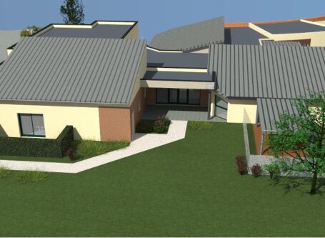 Vue aérienne de la future crèche Arc-en-Ciel de Rabastens