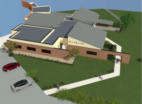 Vue aérienne de la future crèche Arc-en-Ciel de Rabastens