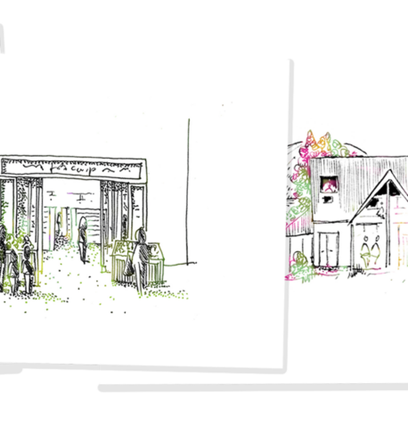 Images de plans réalisés par les architectes de l'Atelier Tikaal