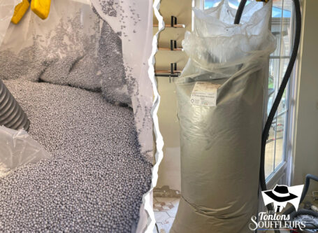 Un sac de billes de polystyrène